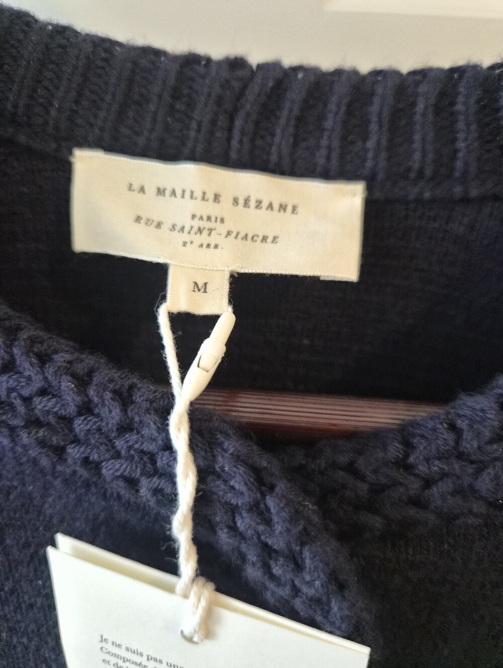 *NWT* [Sezane] Auguste Jacket In Navy, Size M, Merino Wool Blend, Cardigan - Picture 5 of 9